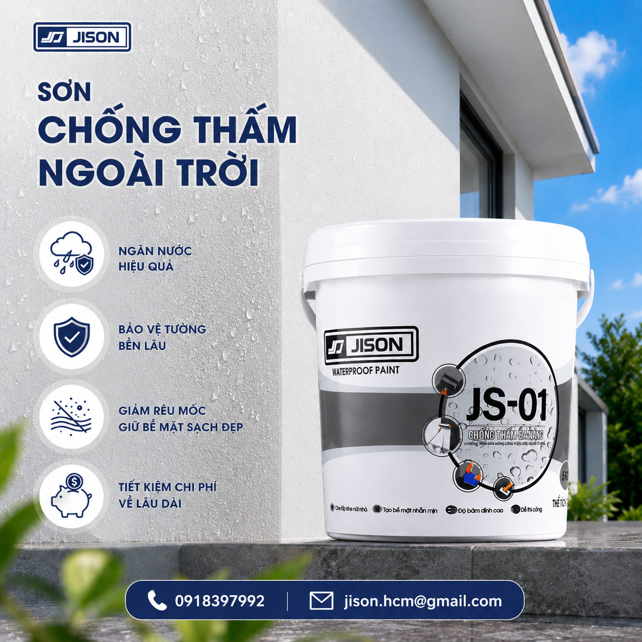 đơn vị cung cấp sơn chống thấm ngoài trời