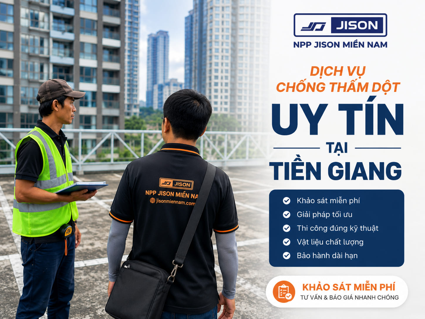 Đơn vị thi công chống thấm uy tín tại Tiền Giang