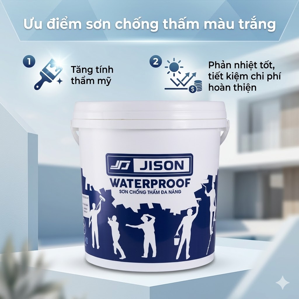 ưu điểm sơn chống thấm màu trắng