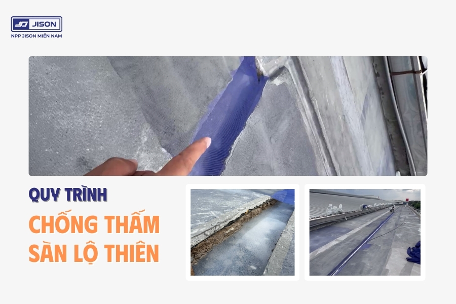 Quy trình chống thấm sàn lộ thiên
