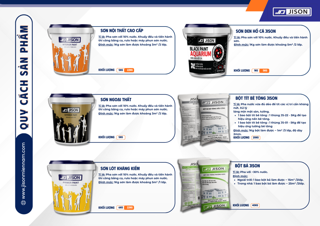 quy cách sản phẩm