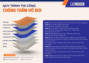 quy trình chống thấm hồ bơi