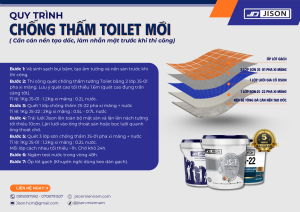 quy trình chống thấm toilet mới