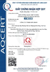 giấy chứng nhận hợp quy sơn tường