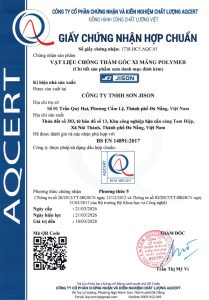 chứng nhận hợp chuẩn vật liệu chống thấm gốc xi măng