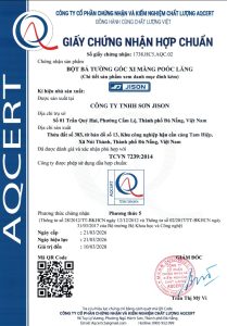 chứng nhận chất lượng sản phẩm