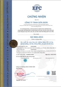 chứng nhận từ ISO