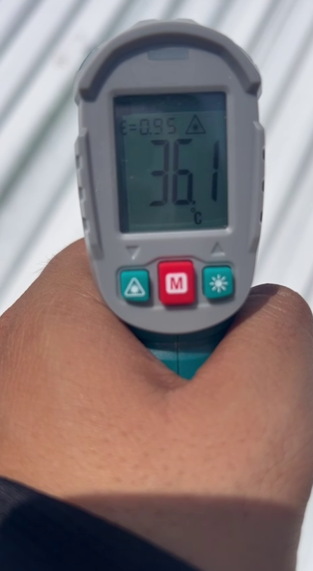 nhiệt độ sau khi chống nóng