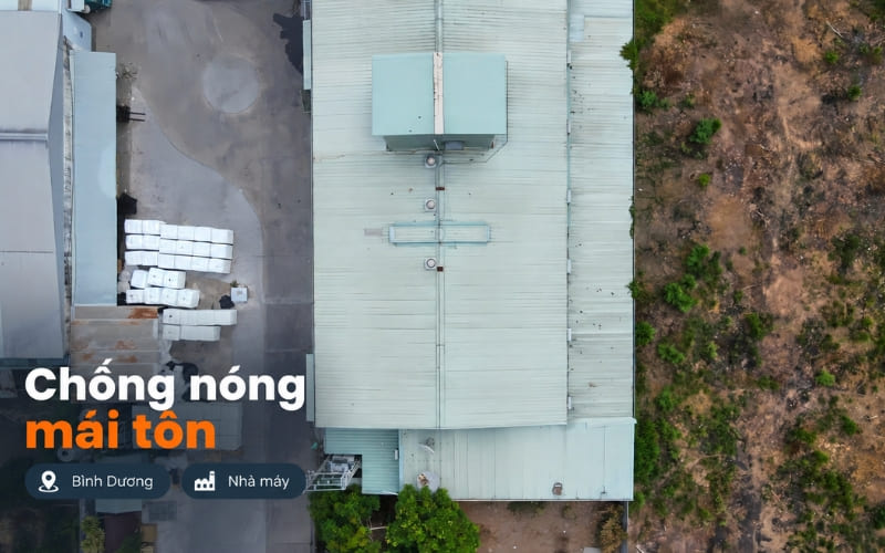 chống nóng nhà máy may bình dương